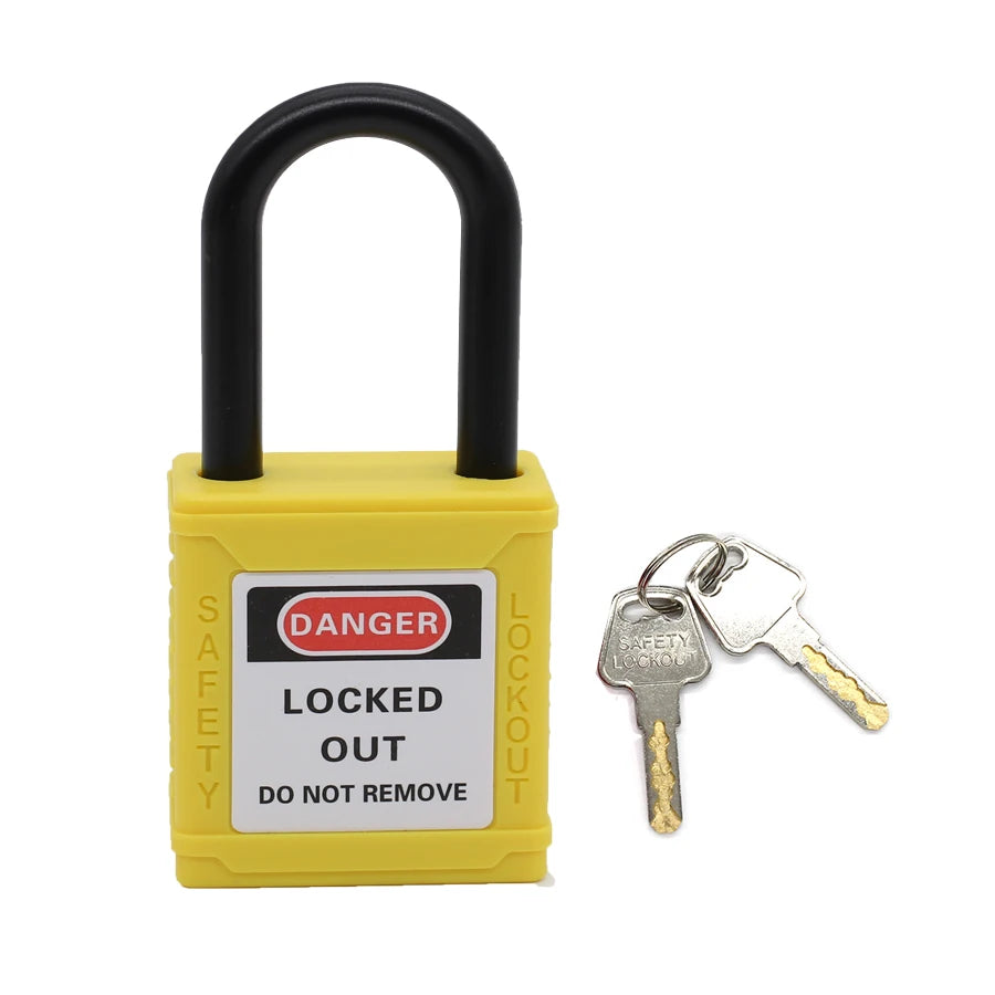 Industrial Safety Padlock – 38mm Nylon Shackle LOTO Lockout for Personal Power & Engineering Use