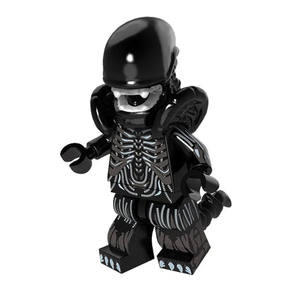 Locking Alien Action Figure — Prometheus Ice Monster Robot Building Blocks Toy, Educational Gift for Children