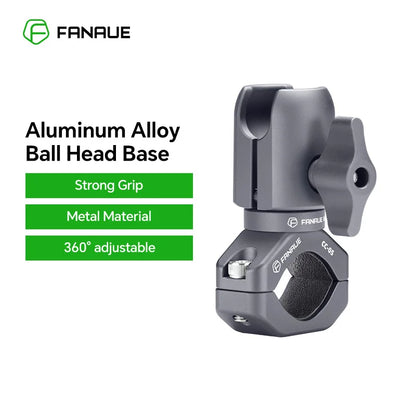 FANAUE Motorcycle Phone Holder with Extension Handlebar Ball Mount – Quick Release Anti-Theft Base for Action Cameras & Smartphones