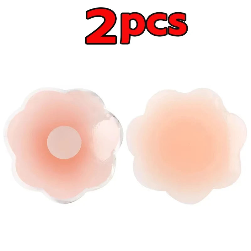 Reusable Silicone Nipple Covers for Women – Invisible Strapless Bra Pasties & Breast Petals