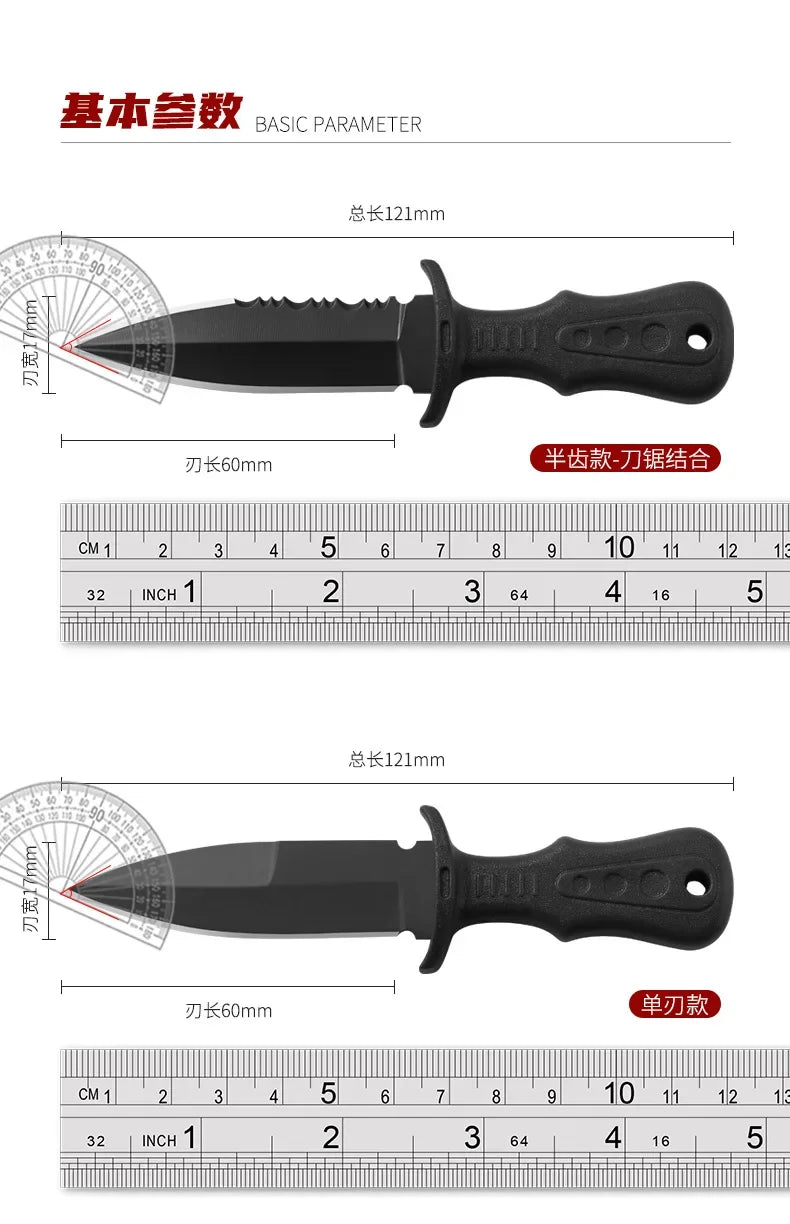 New Mini Tactical Neck Knife – Women's Self-Defense Outdoor Knife, Portable Camping & Fruit Knife
