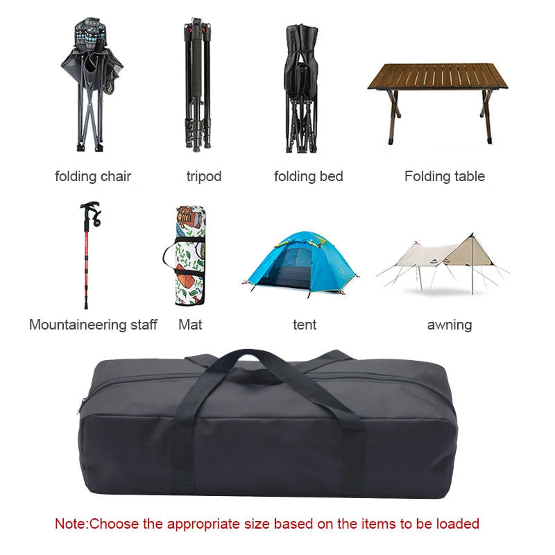 Camping Canopy Pole Storage Bag - Large Capacity Wear-Resistant Gear Organizer with Carry Handle