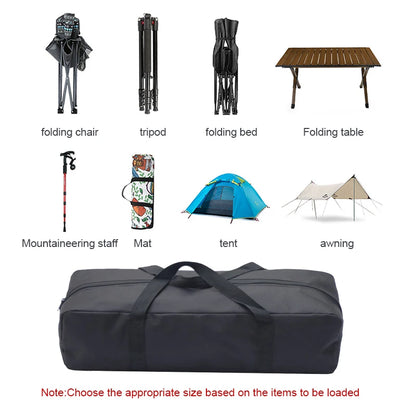 Camping Canopy Pole Storage Bag - Large Capacity Wear-Resistant Gear Organizer with Carry Handle