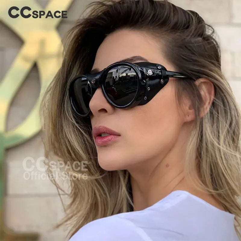46311 Steampunk Oval Windproof Goggles – Vintage UV400 Sunglasses for Men & Women