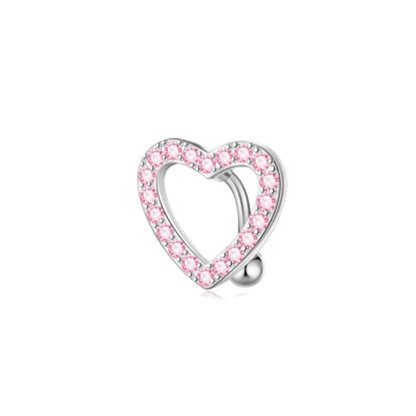 Stainless Steel CZ Belly Button Piercing – Heart & Butterfly Navel Barbell Jewelry for Women Sexy Navel Ring