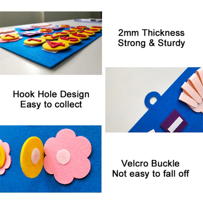 Montessori Felt Number Learning Toy - Toddler Counting, Math & Early Education Game for Kids