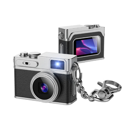 1080P HD Retro Mini Thumb Camera - Wearable Portable Keychain Camera for Travel, Outdoor Photography and Vlogging