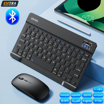 Bluetooth Wireless Keyboard & Mouse Set – Multi-Language Support for iOS, Android, Windows, iPad & Tablets