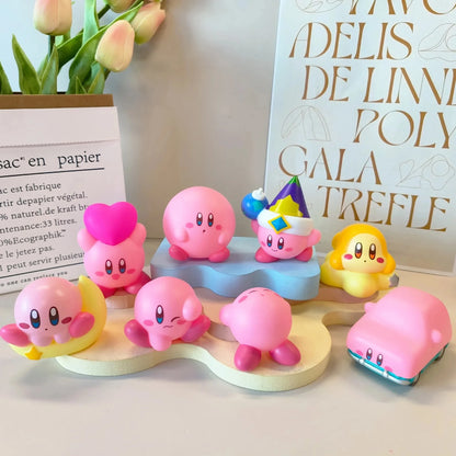 8pcs Kirby Anime Figure Set – Cute Pink Mini Figures for Kids’ Collectible Toys & Gifts