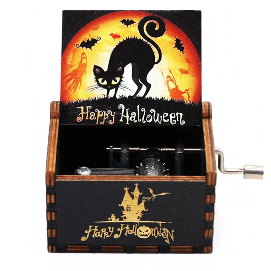 The Nightmare Before Christmas Music Box - Vintage Wooden Hand-Crank Musical Gift