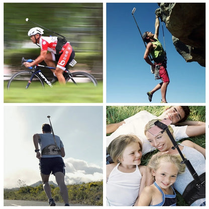 PULUZ Camera Waist Belt Strap Mount – EVA + PC Selfie Stick Bracket for GoPro, DJI OSMO, Insta360