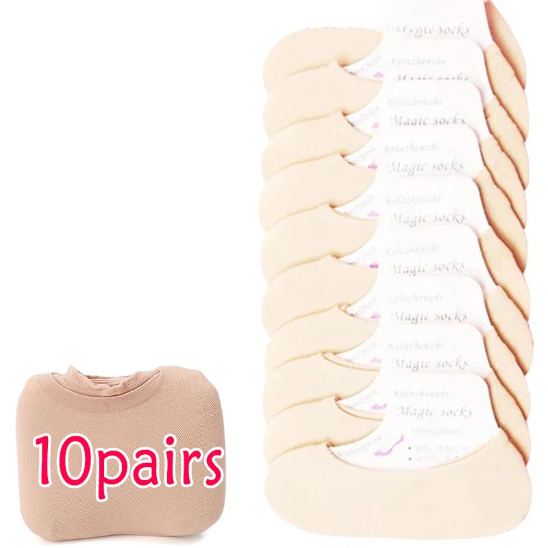 20/60 Pairs Non-Slip Invisible Boat Socks – Seamless Ice Silk, Thin & Breathable No-Show Ankle Socks for Summer