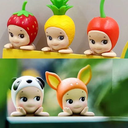 Cute Animal & Fruit Series Blind Box Figures – 8cm Anime Dolls, Car Ornaments & Collectible Gifts