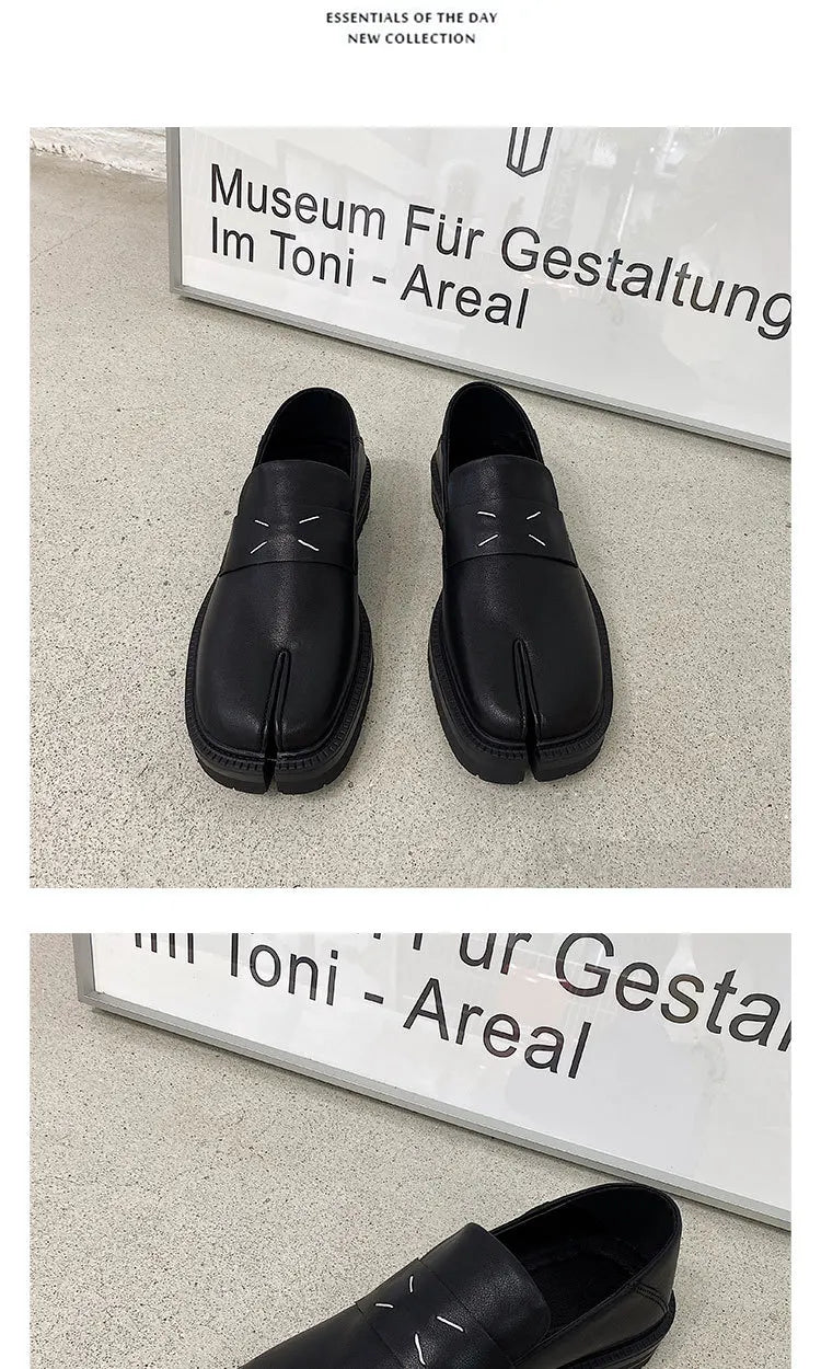 CHMURY Tabi Loafers — Men & Women Split Toe Casual Shoes, Thick Sole Patent Leather 2024