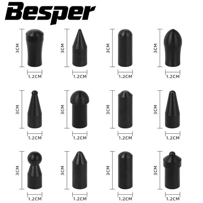 Car Dent Repair Hooks & Push Rod Set – Taper Head PDR Tool Kit for Body Dents & Hail Damage Removal