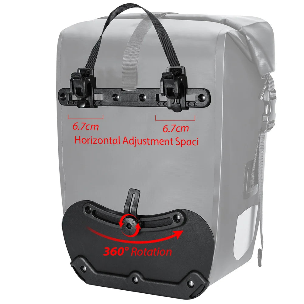 NEWBOLER 27L Bike Pannier Bag — Large Capacity Waterproof Rear Seat Trunk Bag for Travel & Electric Bike Accessories