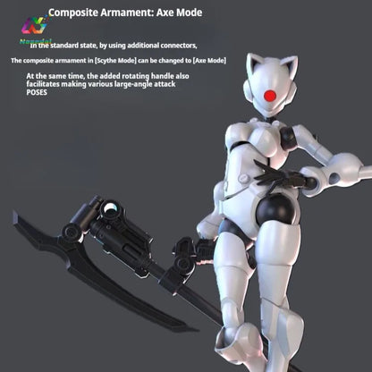 Swift Female Mutant Action Figure - 3.75 Inch Highly Articulated DIY Assembly Collectible