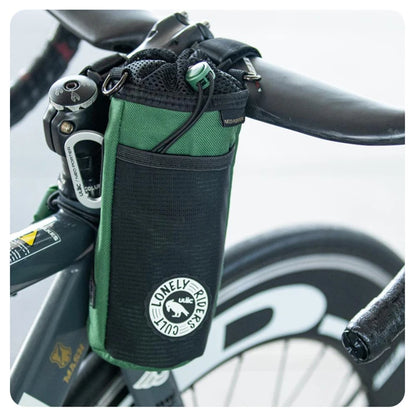 C-HOLD Bike Handlebar Stem Bag — Insulated Water Bottle & Snack Storage Pouch for Touring, Commuting, Bikepacking