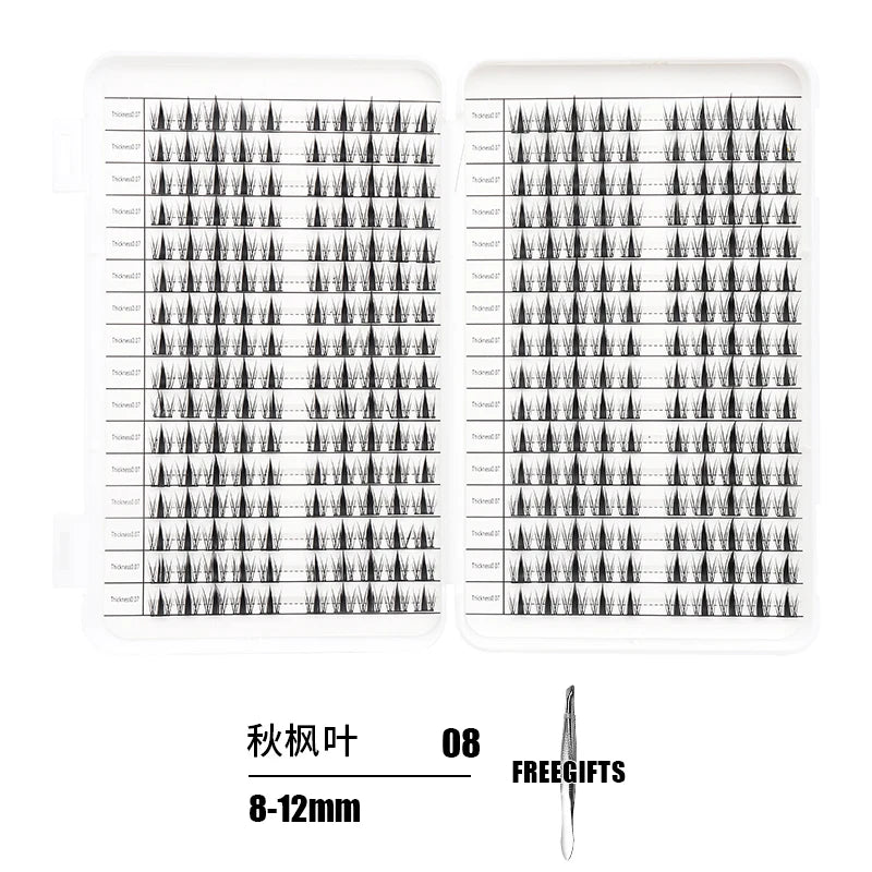 Individual Lash Extensions Kit – DIY Cluster Eyelash Book, False Lashes for Home Makeup