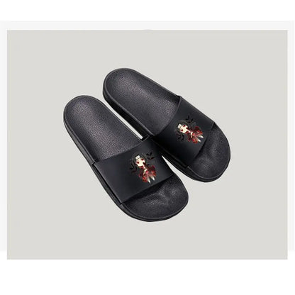 Naruto Anime Uchiha Itachi Akatsuki Slippers – Comfortable Non-Slip Indoor Home Slippers for Couples with Thick Sole
