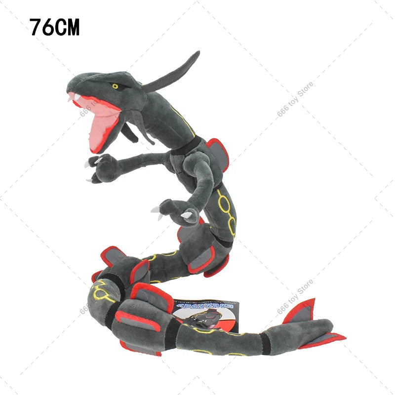 75CM Pokémon Plush Rayquaza – Shiny Green & Black Stuffed Doll Toy for Kids Birthday & Christmas Gifts