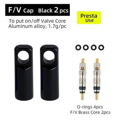 Deemount 2-in-1 Presta Valve Caps & Core Tool — CNC Alloy Lightweight Bicycle Valve Nipple (10/4/2PCS)