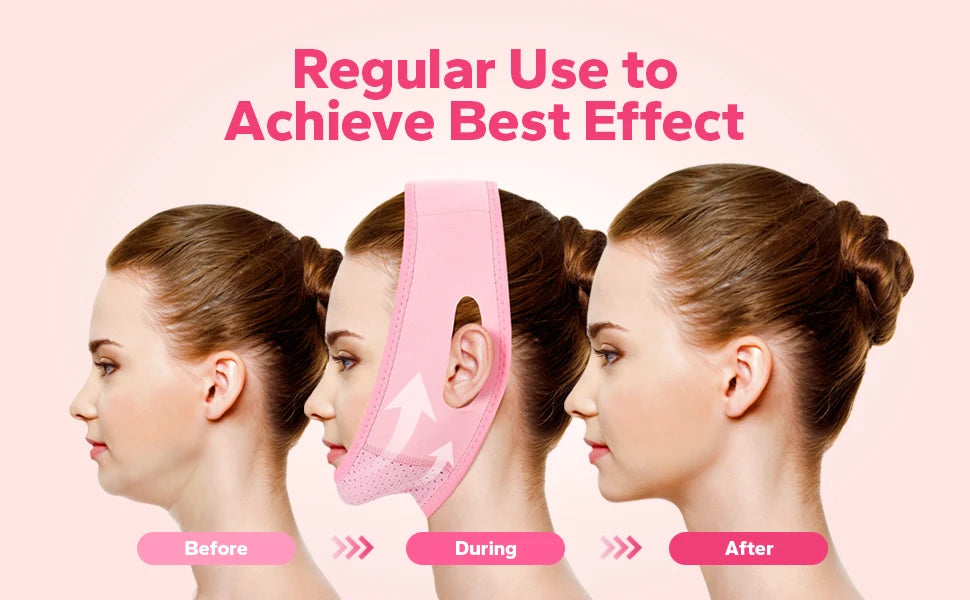 Reusable V-Line Face Strap – Double Chin Reducer, Chin Up Patch, V-Shaped Mask for Sagging Skin