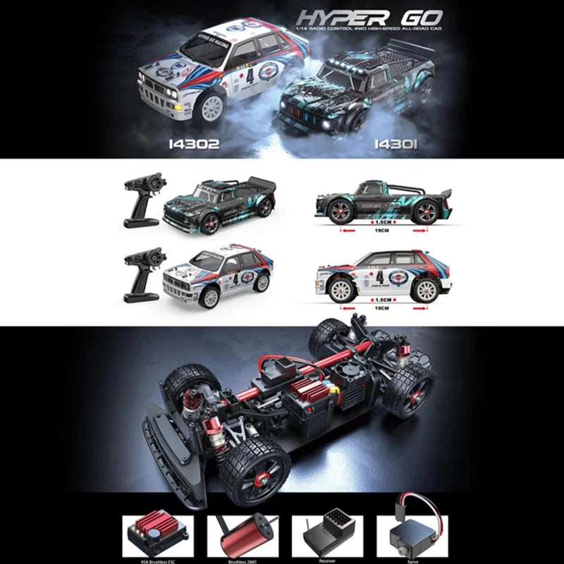MJX Hyper Go 14301/14302/14303 Brushless RC Car – 1/14 4WD High-Speed Off-Road Drift Remote Control Vehicle for Boys