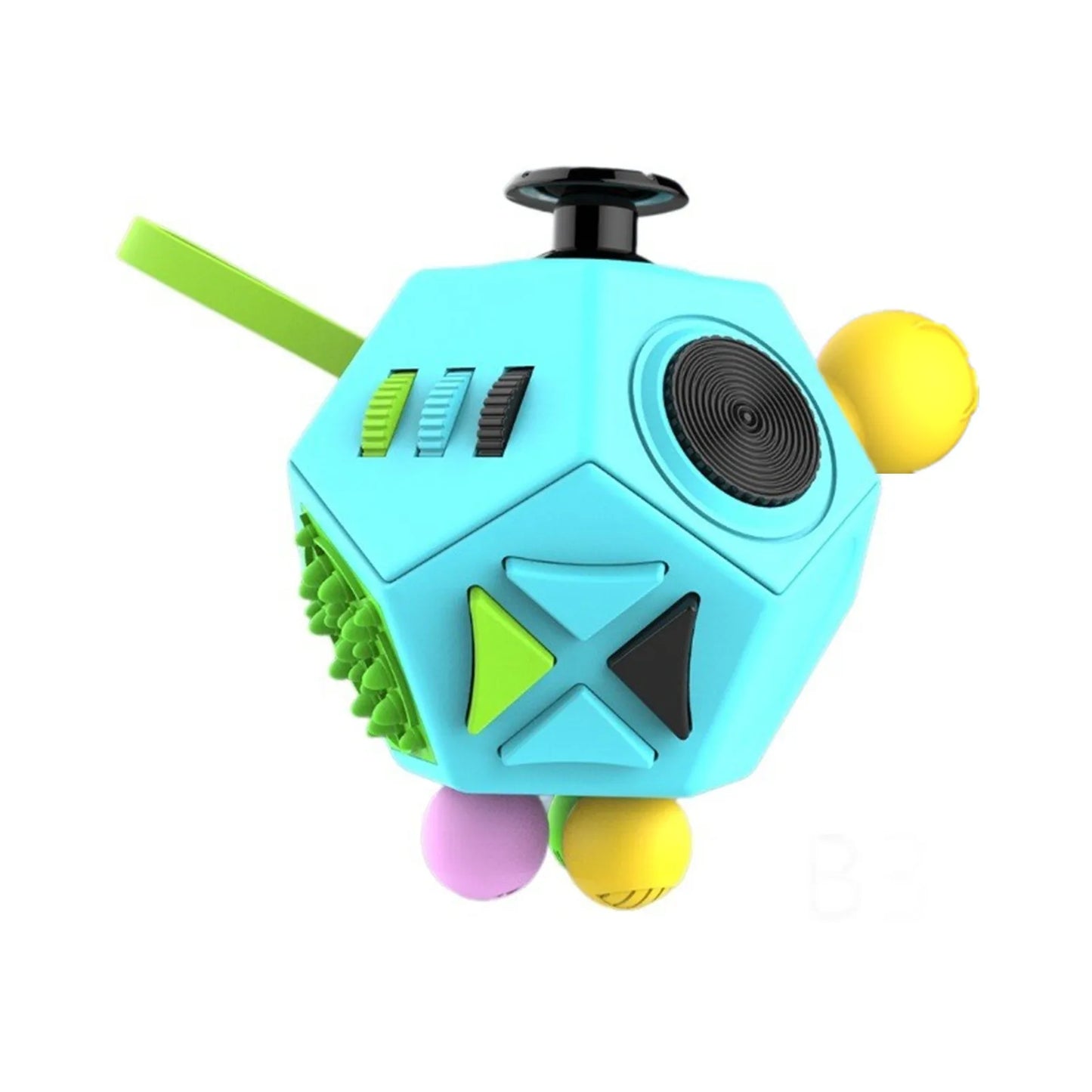 Fidget Cube EDC – 12-Sided Anti-Stress Sensory Toy for Kids & Adults, ADHD, Autism, Focus Relief