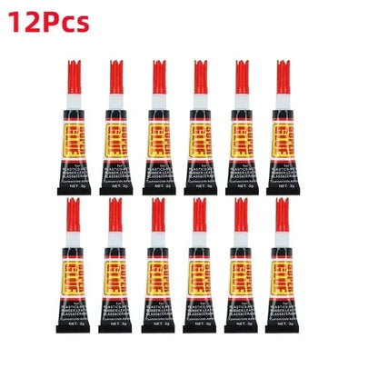 Epoxy Resin Super Glue 3/12-Piece Set - Strong Quick-Bond Adhesive for Shoe Repair, Plastic, Metal, and Home DIY Projects