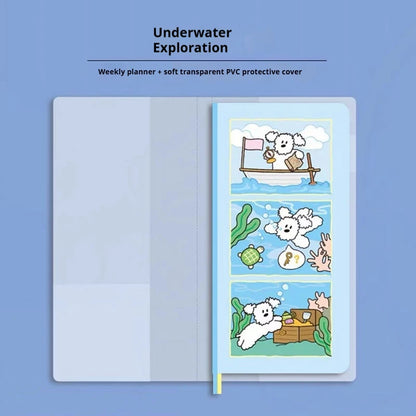 Kinbor Undated Weekly Planner - Illustrated Hardcover To-Do List Notebook
