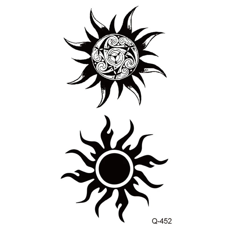 Waterproof Temporary Tattoo Stickers - Mini Black Rose, Butterfly, Arrow, Flower, Wings, Maori, and Snake Designs for Wrist and Neck