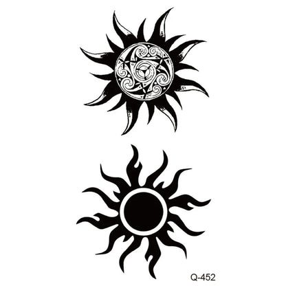 Waterproof Temporary Tattoo Stickers - Mini Black Rose, Butterfly, Arrow, Flower, Wings, Maori, and Snake Designs for Wrist and Neck