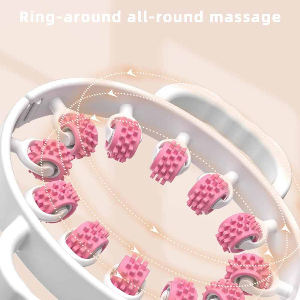 Portable Round Massager Roller – Waist, Abdominal & Leg Clip Tool for Cellulite, Stovepipe & Meridian Massage