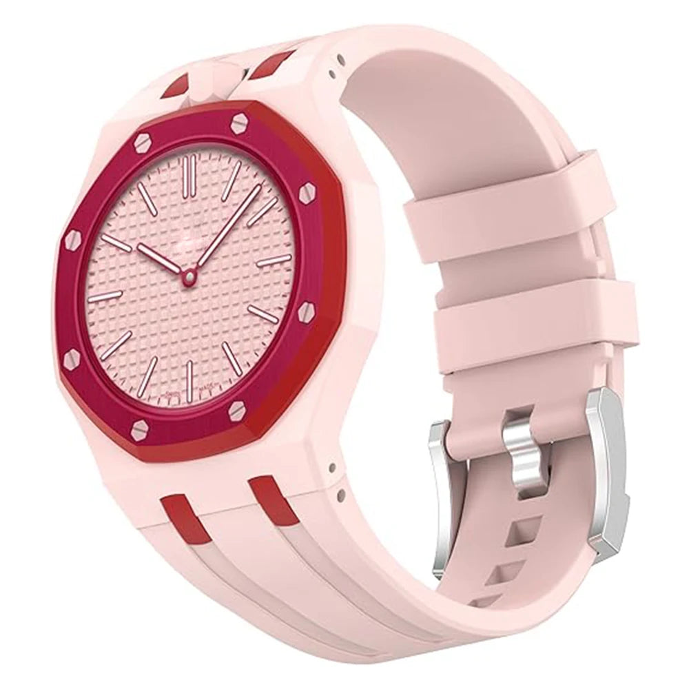 PC Watch Case & Silicone Strap - Wristwatch Modification Accessories for Swatch & AP Royal Oak Style Watches