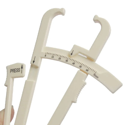 Crossfit Body Fat Loss Tester Calculator - Fitness Caliper Clip Measurement Tool - Slim Skin Fold Chart for Gym Workouts