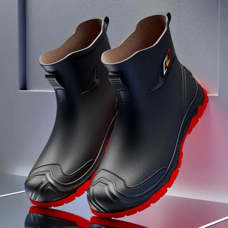 2024 Men's Waterproof Water Boots — Non-Slip Rubber Work Shoes for Outdoor Rain, Camping & Fishing