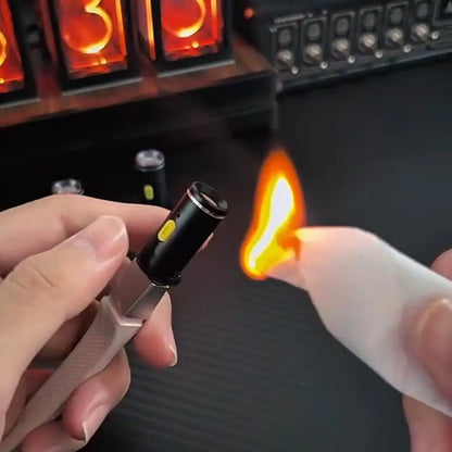 USB-C Rechargeable Windproof Electric Lighter – Portable Mini Flameless Heating Coil Fire Starter for Outdoor Use