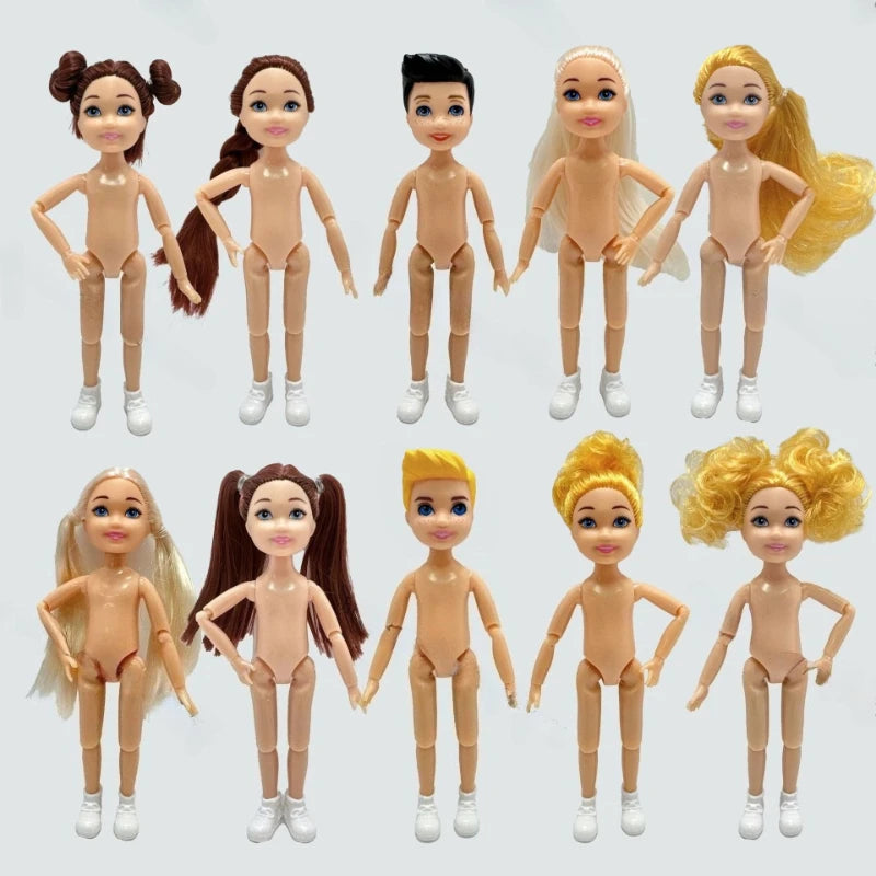 5-Inch / 15cm Little Doll — Normal Skin Girl Dress-Up Toy Gift for Children