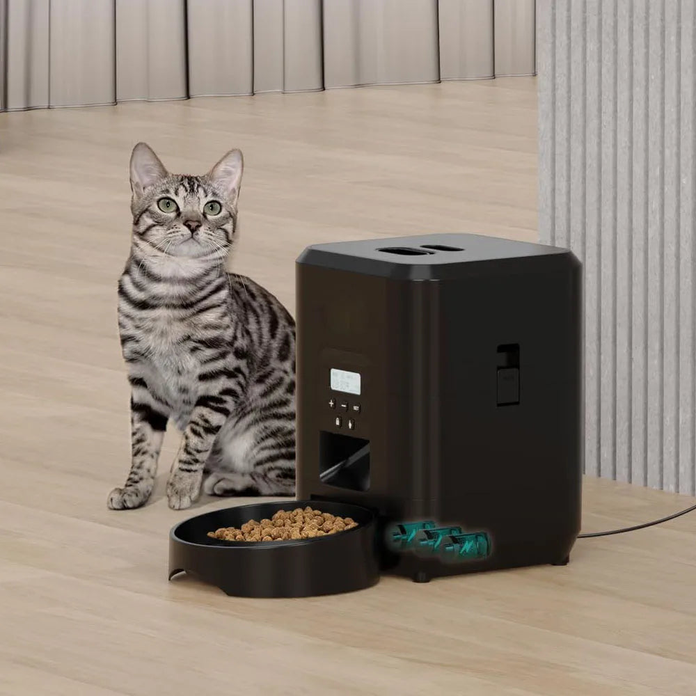 Smart Automatic Pet Feeder — Timed Cat & Dog Food Dispenser with Slow Feed Bowl