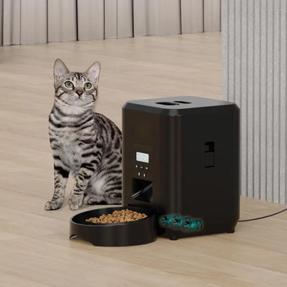 Smart Automatic Pet Feeder — Timed Cat & Dog Food Dispenser with Slow Feed Bowl