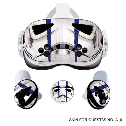 Skin Stickers for Meta Quest 3S VR Headset & Controllers – Vinyl Protective Decals with Halloween Pattern for Oculus 3S