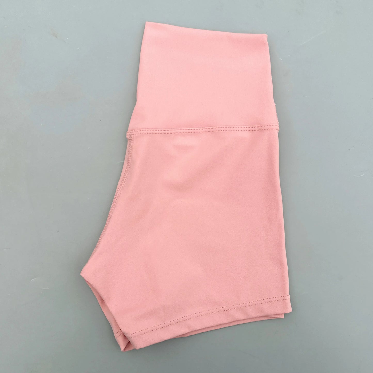 Women's High Waist Athletic Yoga Shorts – Solid Color Squat Proof Fitness Shorts for Running, Cycling & Training