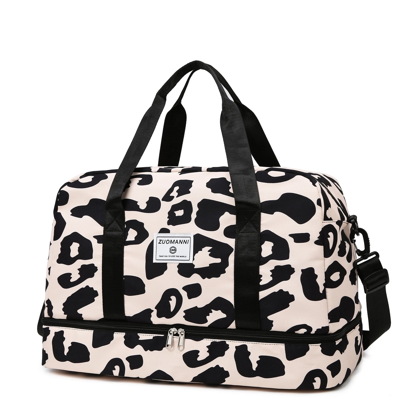 Women’s Carry-On Travel Bag – Spacious Animal Print Nylon Gym & Sports Bag, Large Capacity Weekend Overnight Bag