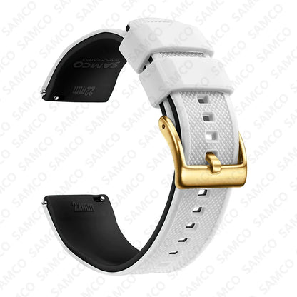Premium Silicone Watch Band - Quick Release Rubber Replacement Strap for 18mm 20mm 22mm Watches