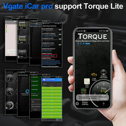 Vgate iCar Pro ELM327 V2.3 OBD2 Car Diagnostic Tool - WiFi & Bluetooth 4.0 Scanner for Android/iOS