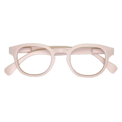 May Flower Fashion Reading Glasses for Women & Men – Round Shape with Spring Hinge, Diopter +4.00