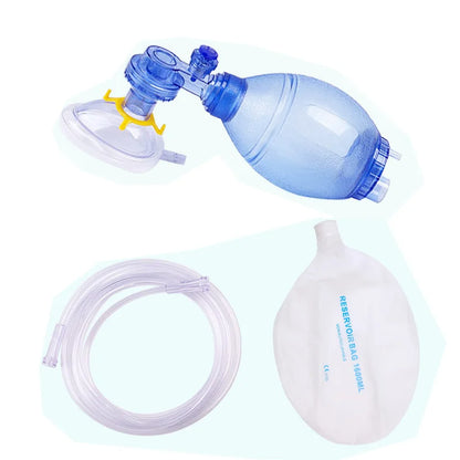 First Aid Resuscitation Ambu Bag — PVC Adult, Child & Infant Emergency Manual with 1600ml/2000ml Reservoir