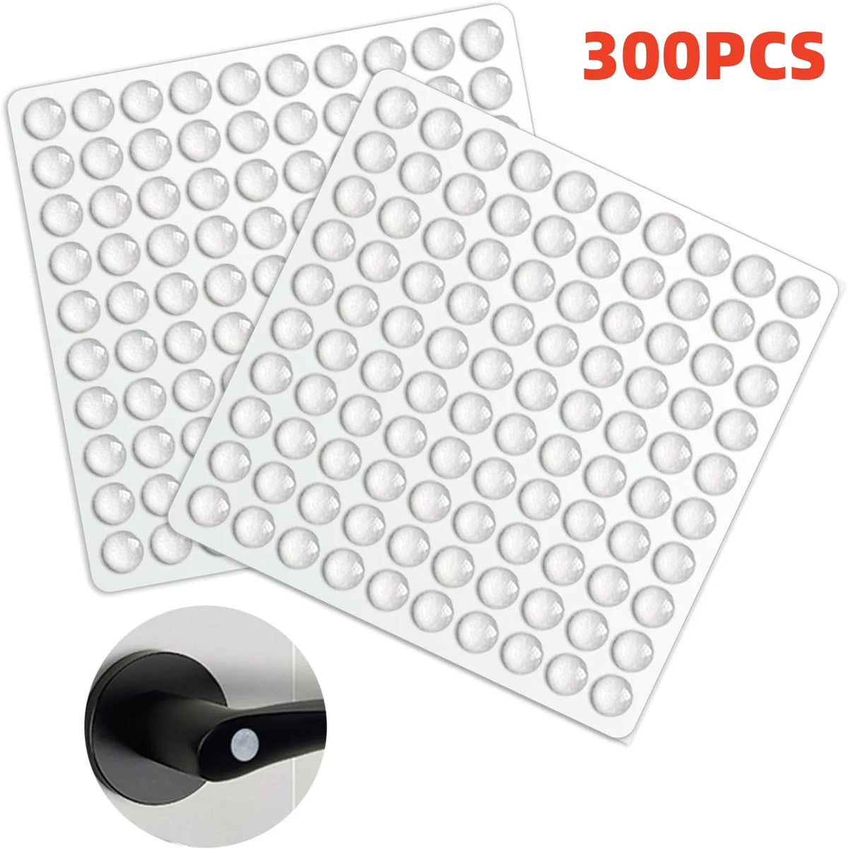 100/300Pcs Clear Self-Adhesive Silicone Bumper Pads - Rubber Door Stops, Cabinet Dampers & Furniture Cushion Protectors