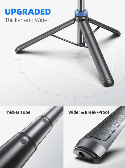 [Newest] Selfie Stick Tripod with Wireless Bluetooth Remote – For GoPro, Insta360, DJI Action Camera & Smartphones